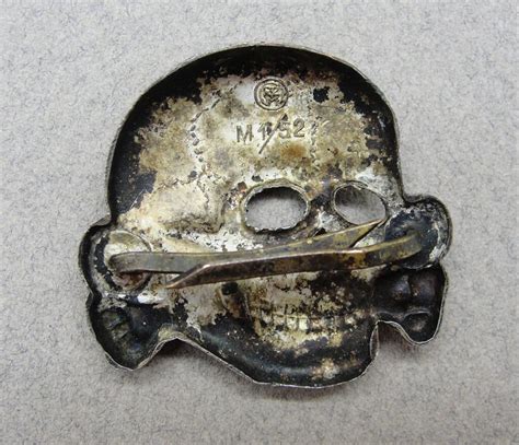 Ss Visor Cap Skull By Rzm M152 Original German Militaria