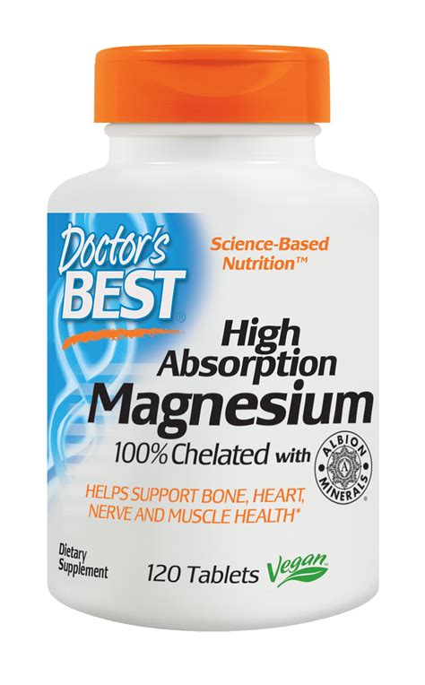Doctors Best High Absorption Magnesium 200 Mg 120 Tablets