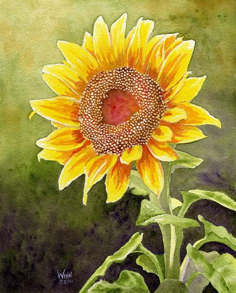 Autumn Sunflower Painting By Brett Winn Pixels