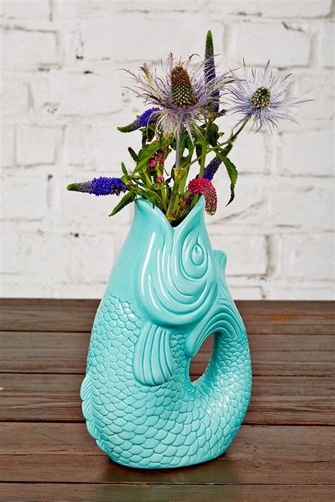 Oola Blue Fish Vase Fish Vase Blue Fish Vase Vase