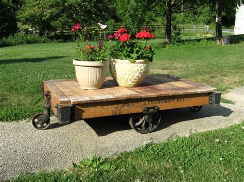 Add to favorites factory cart coffee table. ORIGINAL ANTIQUE LINEBERRY FACTORY CART INDUSTRIAL COFFEE ...
