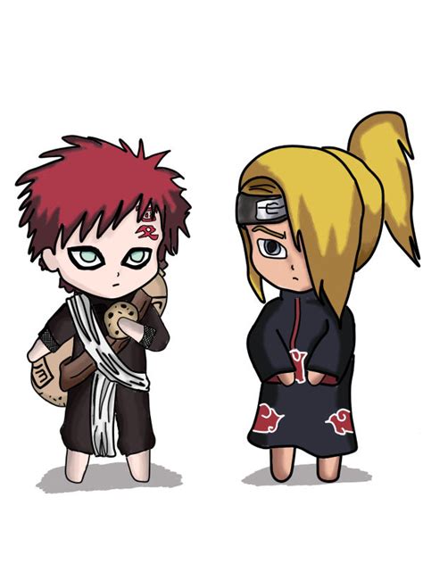 Gaara And Deidara Coloured By Kuriuss On Deviantart