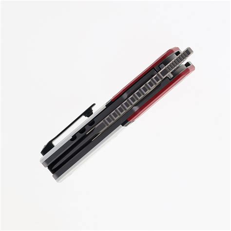 Maxace Capsule Pocket Knife Cerakote Redwhite Titanium Handle M390