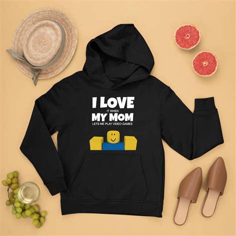 Roblox NOOB I Love My Mom Funny Gamer Gift T Shirt Bella Etsy