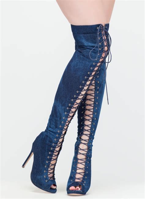 Revamp Denim Over The Knee Boots Boots Over The Knee Boots Knee Boots