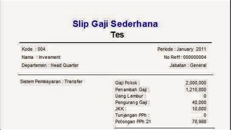 Lebih simple dari sebelumnya bukti pembayaran gaji ini hanya memuat nama dan alamat apotek, tanggal terbit. Contoh Slip Gaji Karyawan Fifgroup - Guru Paud