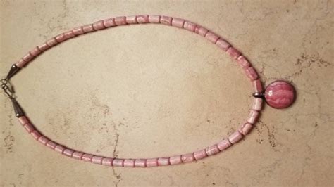 Native American Artist S Rhodochrosite Sterling Silver Pendnt Etsy