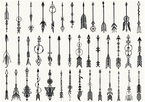 41 Hand Drawn Boho Arrows For Tattoo And Design Element Arrow Svg