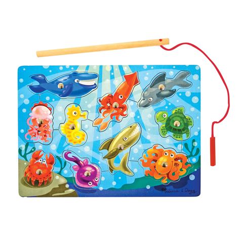 Buy Melissa And Doug Magnetic Wooden Fishing Game And Puzzle With Wooden