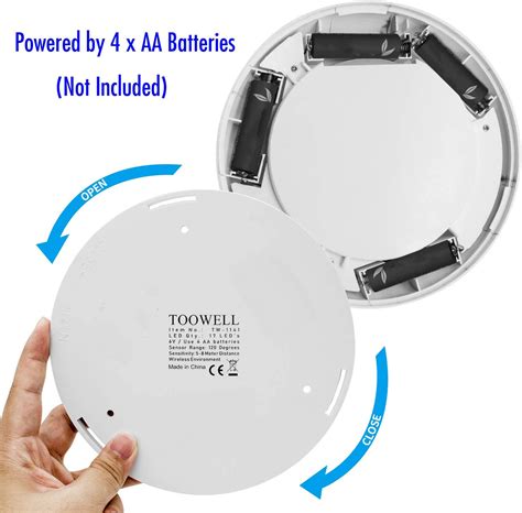 Toowell Motion Sensor Ceiling Light Battery Operated Wireless Led