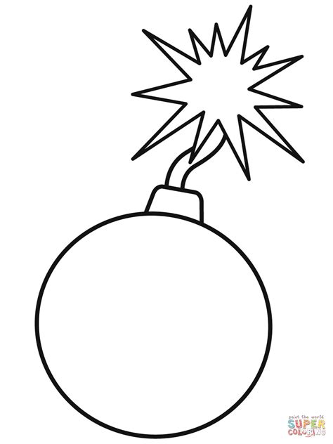 Bomb Explosion Coloring Page Free Printable Coloring Pages