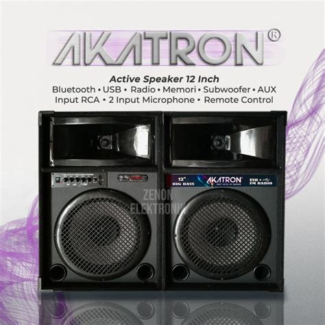 Jual Speaker Aktif Akatron 12 IN Inch Inchi Subwoofer Dapat 2 Box Lebih Murah Dari Polytron PMA