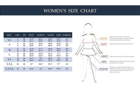 Womans Clothing Size Conversion Chart Pants Shirts And Jackets