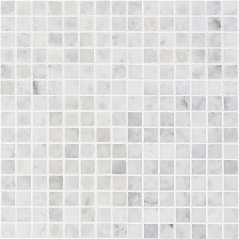 Ivy Hill Tile White Carrera Squares 12 In X 12 In Polished Marble