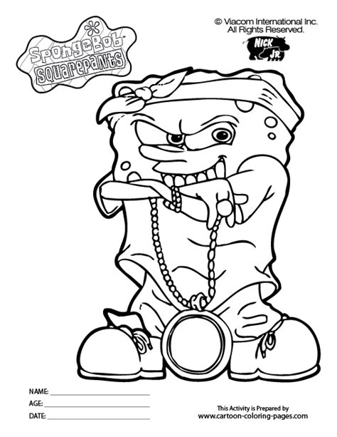Coloring pages for kids sponge bob square pants coloring pages. Gangster spongebob coloring pages - timeless-miracle.com