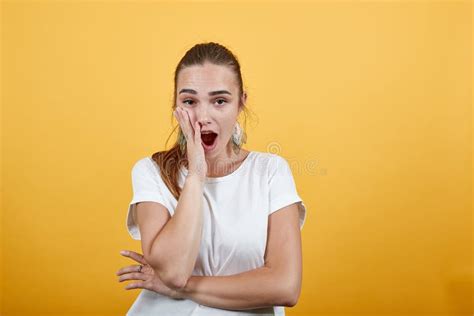 Tired Girl Yawning To Show Restless Gesture Stock Image Image Of Dancing Human 160714211