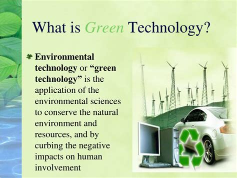 Ppt Green Technology Movement And Impact On Global Environment