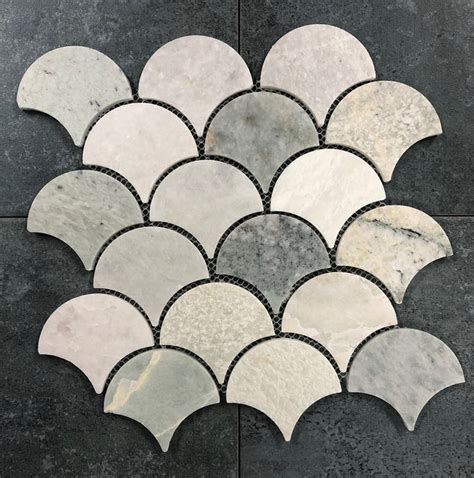 4041 Fish Scale Mosaic Tile Gold Coast Tile Shop Tiles For Every