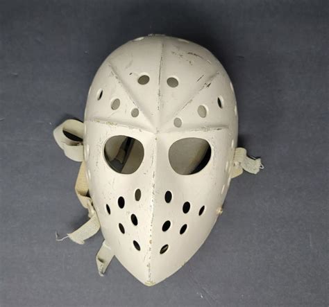 Vintage Fibrosport Ice Hockey Goalie Face Mask Jacque Plante Fiberglass