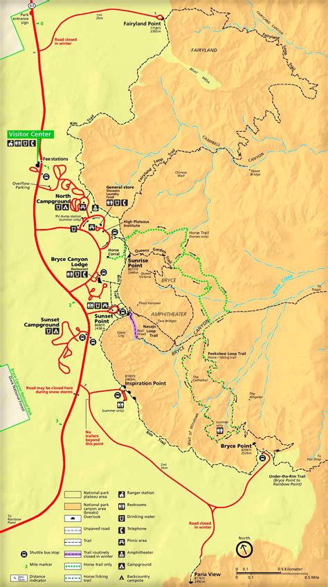 Bryce Canyon Map