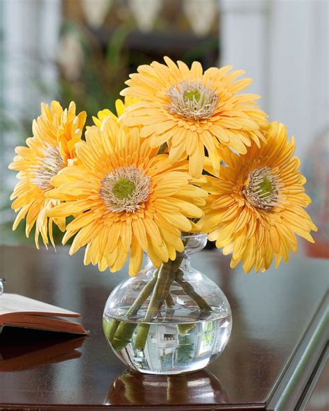 Gerbera Daisysilk Flower Arrangement In Artifical Flowers