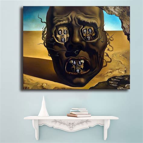 The Face Of War Oil Painting By Salvador Dalí Printed On Canvas