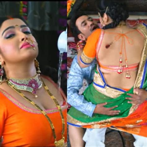 dinesh lal yadav and amrapali dubey crossed all limits in this bhojpuri song the video went
