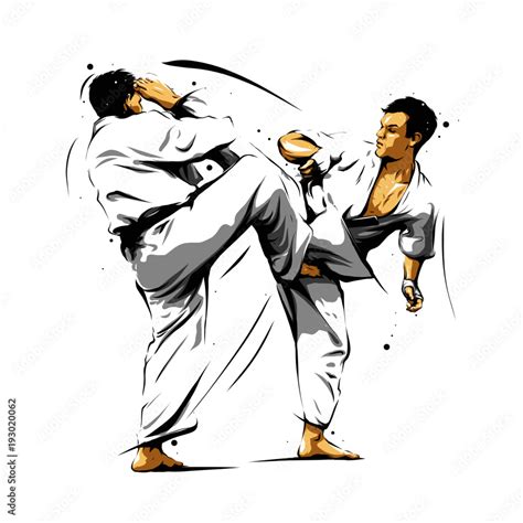 Karate Action 7 Stock Vector Adobe Stock