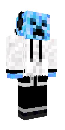 Minecraft Blue Creeper Hoodie Skin