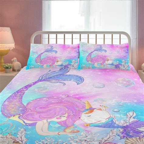 Learn about these different types of twin mattreses, twin bed twin size bed dimensions: ZOEO - ZOEO Girls Mermaid Twin Bedding Set Pink Blue ...