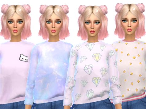 The Sims Resource Super Cute Sweatshirts Mesh Needed