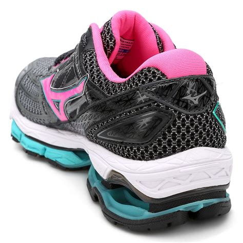 Tênis Mizuno Wave Creation 19 Feminino Grafite E Pink Netshoes