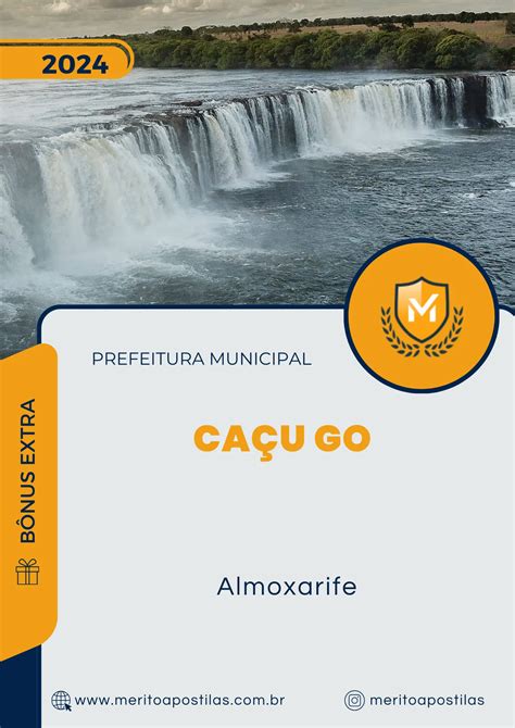 Apostila Almoxarife Prefeitura Caçu GO 2024 Mérito Apostilas