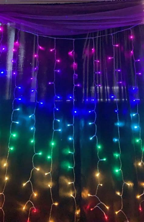Rainbow Curtain Led Lights Fairy Lights Bedroom Girl Bedroom Decor Led Lighting Bedroom