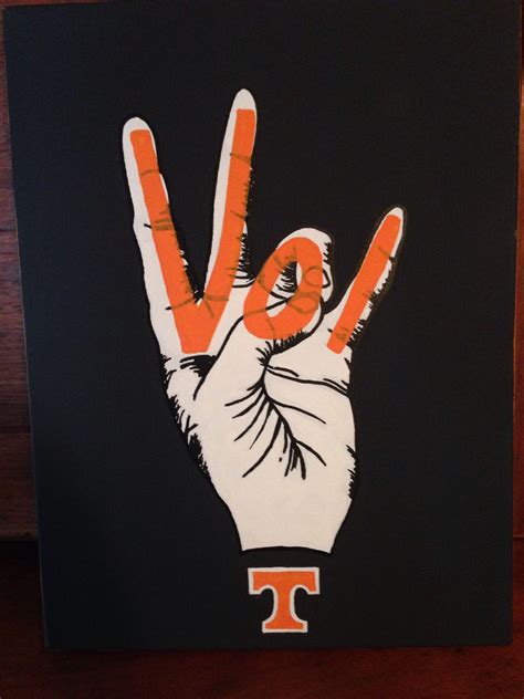 Hand Painted University Of Tennessee Canvas Univ Of Tennessee Tennessee Crafts Rocky Top