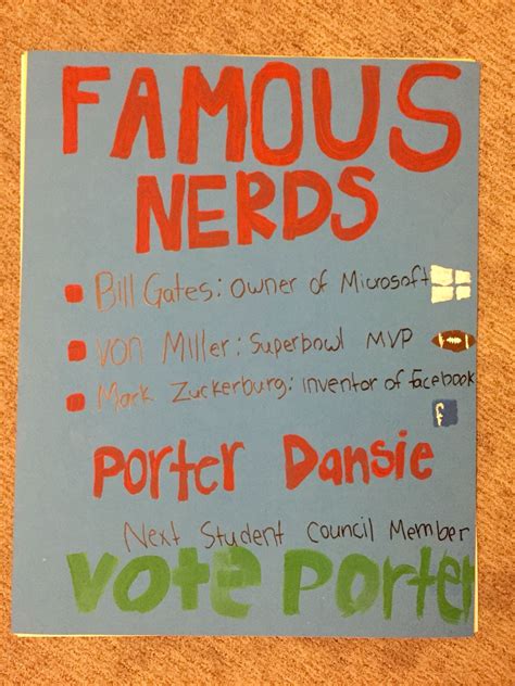 Student Council Poster Famous Nerds Hand Out Nerds Candy Student