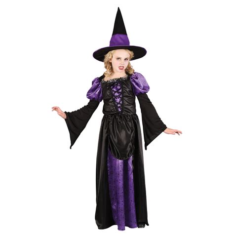 Scary Witch Girls Halloween Fancy Dress Costume Trick Or Treat Party