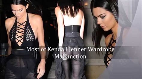 Most Of Kendall Jenner Wardrobe Malfunction Youtube