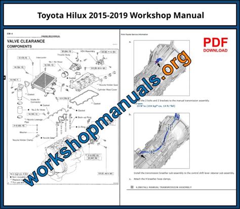 Toyota Hilux 2015 2019 Workshop Repair Manual Download Pdf