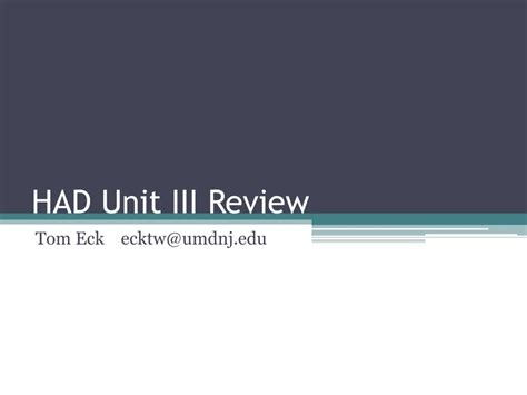 Ppt Had Unit Iii Review Powerpoint Presentation Free Download Id