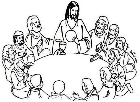 The Last Supper Coloring Page Coloring Home