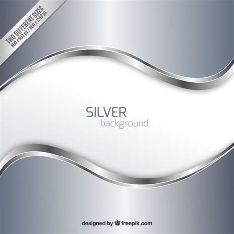 Premium Vector Silver Background With Waves