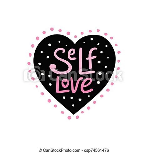 Self Love Vector Lettering Self Love Hand Drawn Vector Lettering