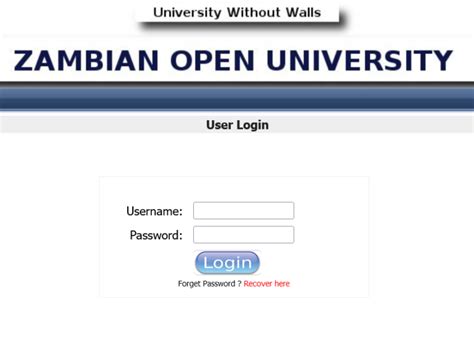 Zambian Open University Student Portal Login Zaou Student Records