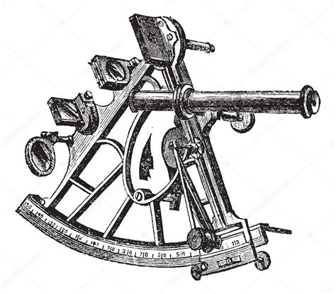 sextant vintage engraving — stock vector © morphart 6761107