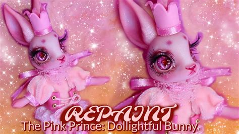 Repaint The Pink Prince Dollightful Bunny Bjd Custom Ooak Doll