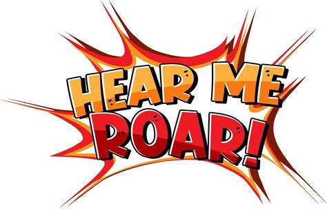 Hear Me Roar Font Banner On White Background 2801668 Vector Art At Vecteezy