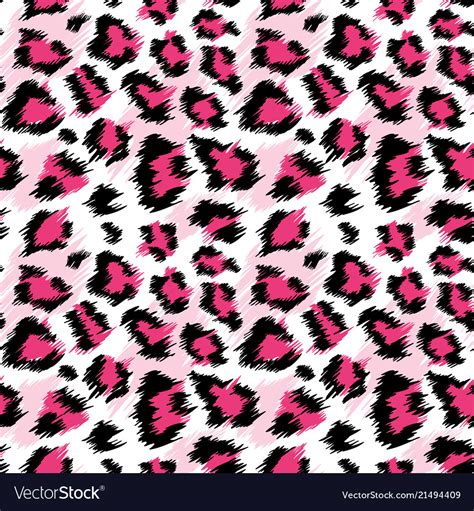 Fashionable Pink Leopard Seamless Pattern Vector Image