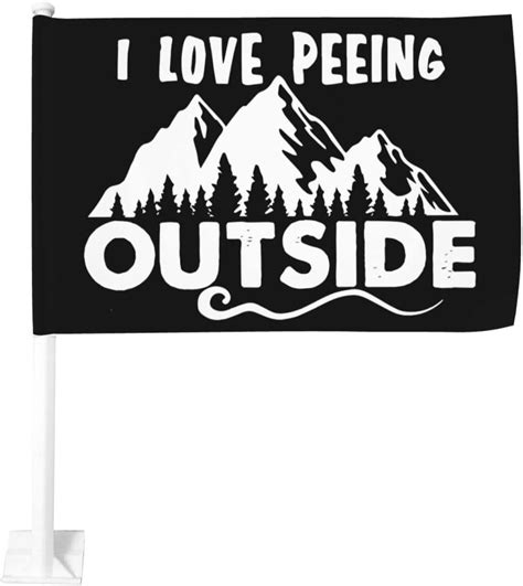 I Love Peeing Outside Car Flag Double Stitched Flag Flags For Window 12x 18in Flag