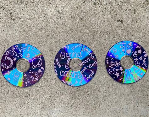 Aesthetic Hand Painted Cds Etsy